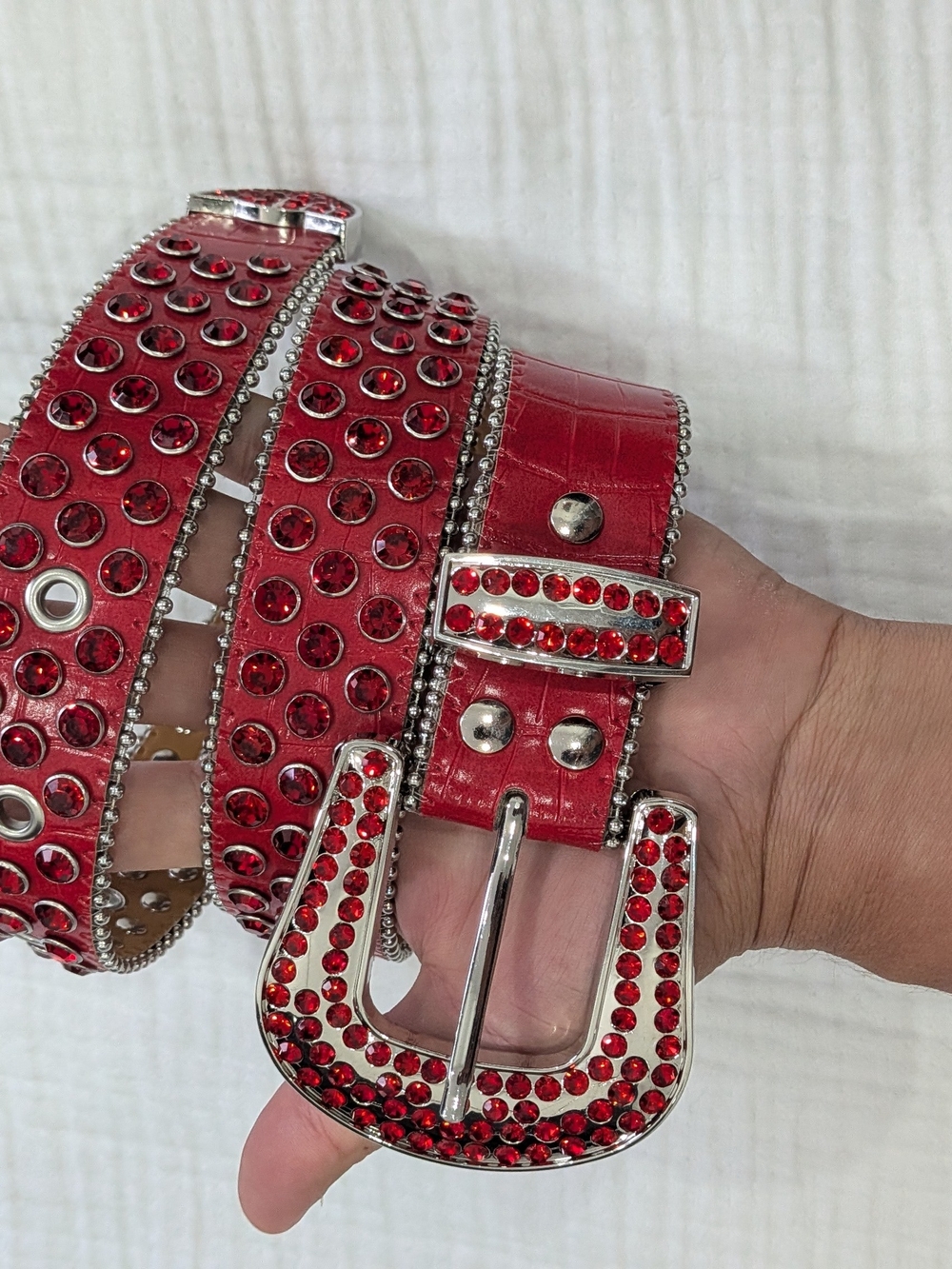 Red Crystal Western Belt